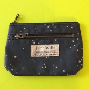 Jack Wills makeup pouch bag with 2 zipper slots